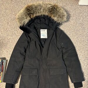 TNA Golden Black Vegan Parka